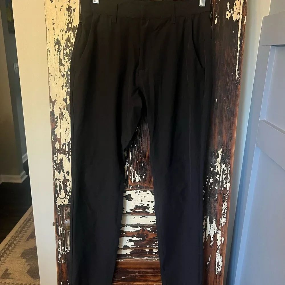 Fabletics Black Nylon men’s  pants 30x32. NWOT.